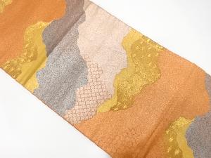 道長取模様織出し袋帯